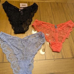 Women's Savage X Fenty Romantic Lace Panties Size 1XL NWT Qty 3 Various Colors